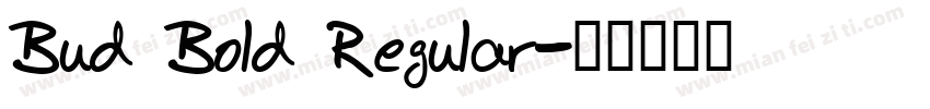 Bud Bold Regular字体转换